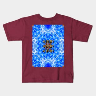 Blue and refreshing flower seed pattern. Kids T-Shirt